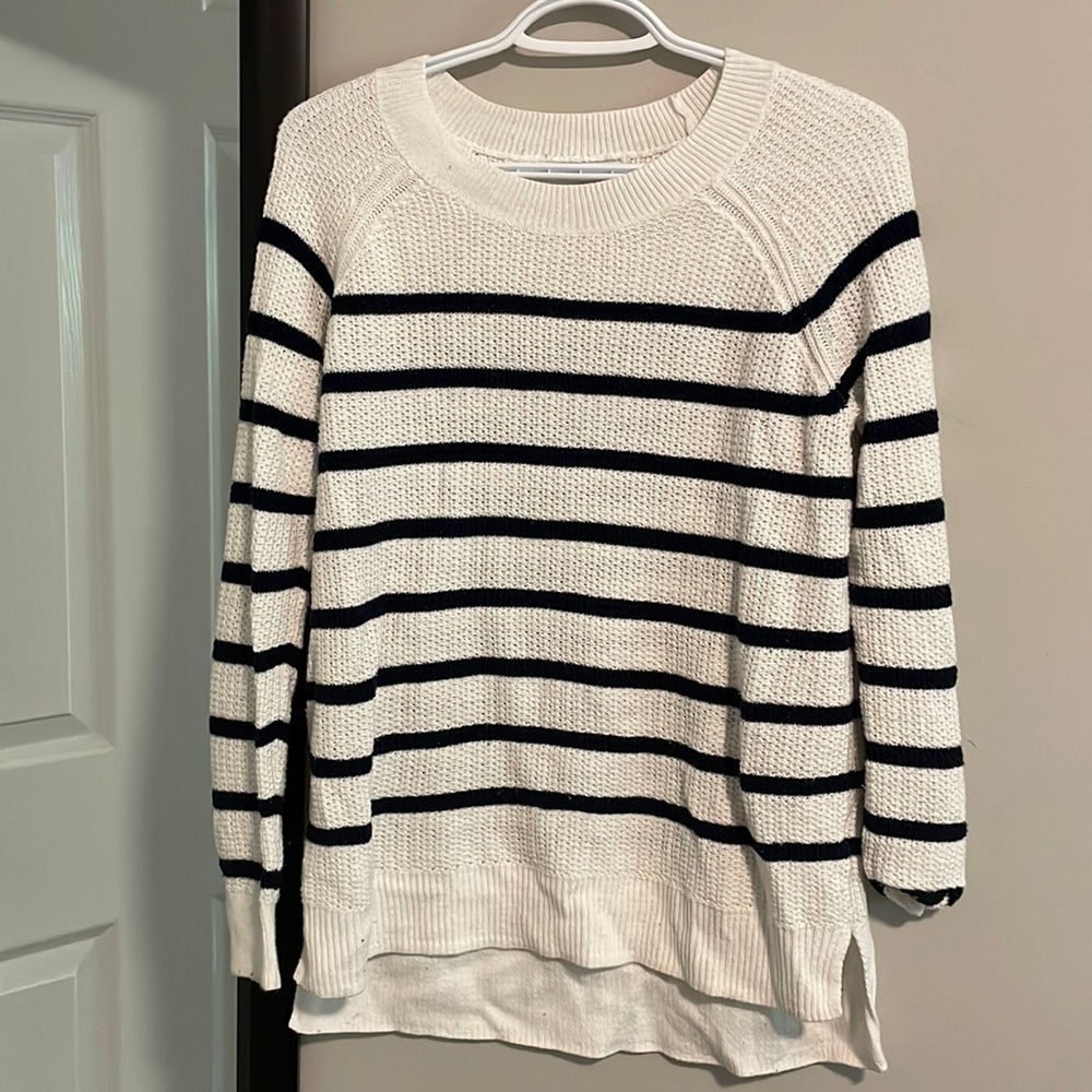 Ladies Knitted Striped Sweater -Small